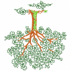 Flowers And Tree Embroidery Design 3 Flowers And Tree Embroidery Design 3